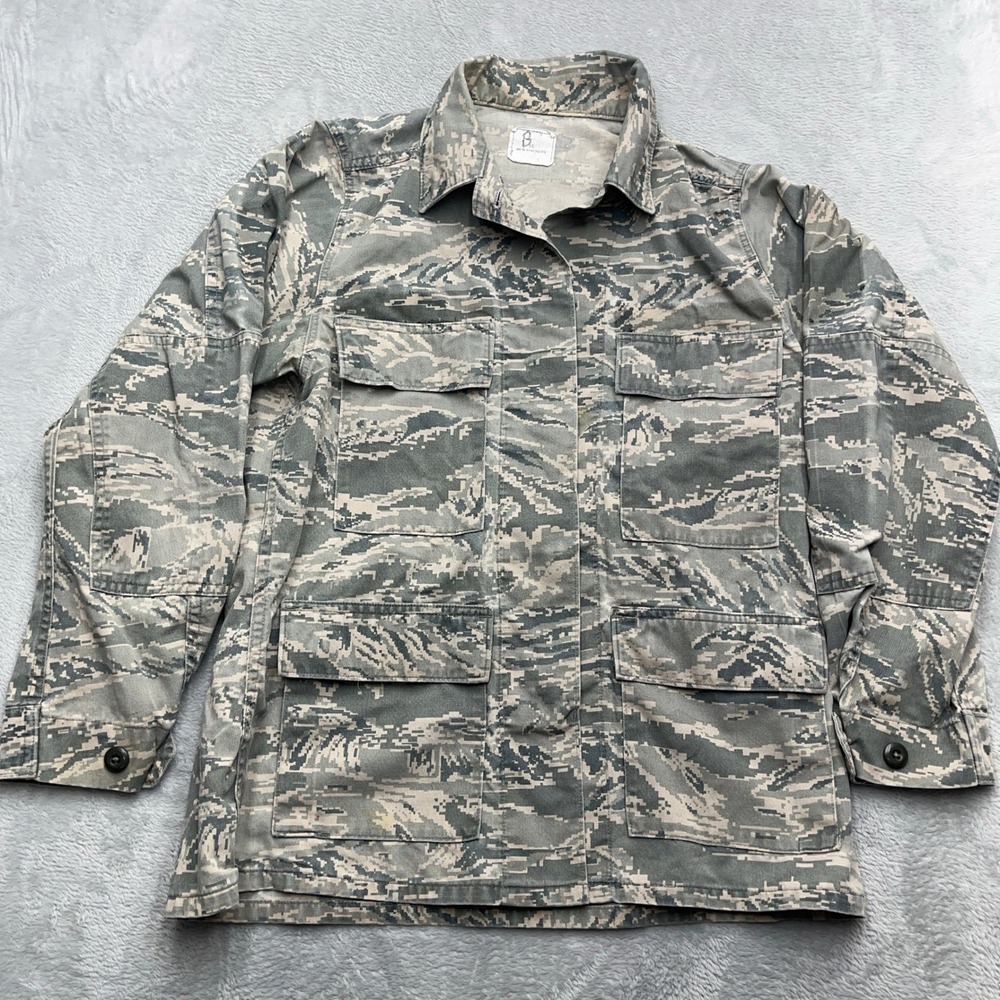 Propper US Air Force Digital Utility Coat Jacket Women 8R Gray Tiger Stripe Camo